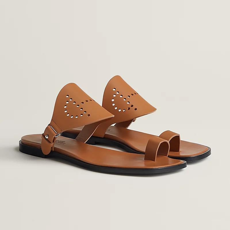 Dép Hermes Hera Sandal Nữ Nâu